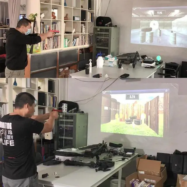 Alt view image 5 of 6 - Laser Shooting Video Simulator Game Arcade Kit Simulate  With Reverse Impact Effect Game Machine