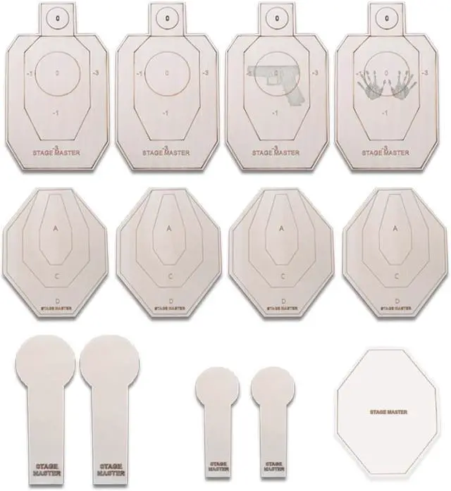 Alt view image 2 of 7 - IPSC/IDPA Dry Fire Target Set Shooting Targets Long-Distance Simulation Mini Target-Suitable for Rubber Guns and Laser Guns