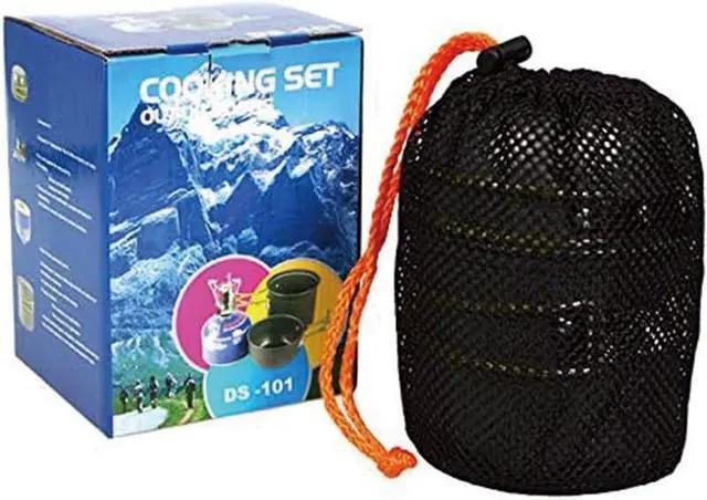 Alt view image 6 of 7 - Special Pie 5pcs Portable Camping Cookware Kit for Backpacking Gear, Camping Cooking Set,Easy Storage - Backpack Camping Pots and Pans,Forks and Spoons,Backpacking Hiking Outdoor Cooking and Picnic