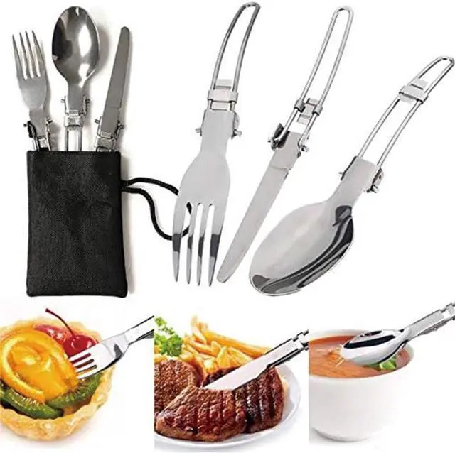 Alt view image 3 of 7 - Special Pie 5pcs Portable Camping Cookware Kit for Backpacking Gear, Camping Cooking Set,Easy Storage - Backpack Camping Pots and Pans,Forks and Spoons,Backpacking Hiking Outdoor Cooking and Picnic