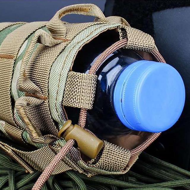 Alt view image 5 of 5 - Molle Water Bottle Holder for Backpack,Molle Pouch,Water Bottle Carrier,Tactical Water Bottle Pouch,Tactical Molle Water Bottle Pouch Attaches to Backpack,Bicycle,Belt,Straps,Car