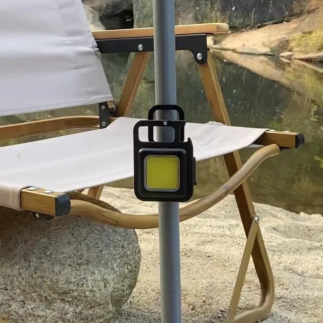 Alt view image 6 of 7 - Mini LED Flashlight Keychain COB Rechargeable 4 Modes Portable Work Light with Folding Bracket Bottle Opener and Magnet Base for Fishing Walking Dog Walking Emergency Camping