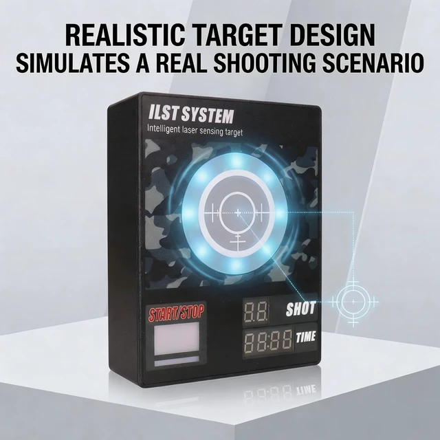Alt view image 3 of 7 - SPECIAL PIE J10 Intelligent Electronic Scoring Timer Target Laser Sensing Target for Most of Laser Simulators IPSC Practising Target