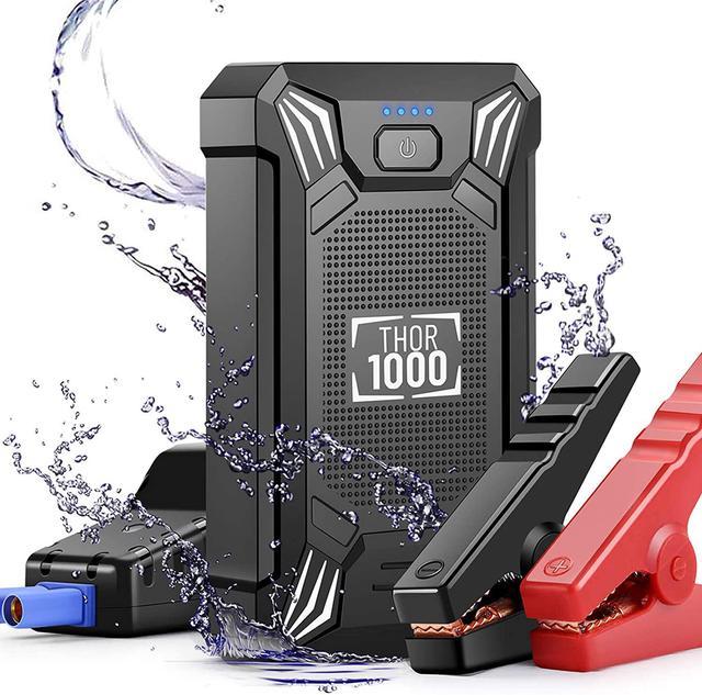 Car Battery Jump Starter Portable - 600A Peak Waterproof 12V Portable  Battery Booster Pack (up to 4.0