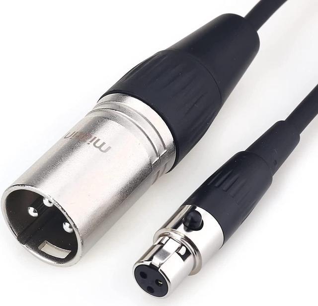 Mini-XLR Female to XLR Male Microphone Patch Cables for BMPCC 4k Pocket 4K  Cinema Camera 4k Video Assist 4K Blackmagic Mini XLR 3 Pin Pro Lapel Audio  Replacement Cable 1.6Feet -2PCS 