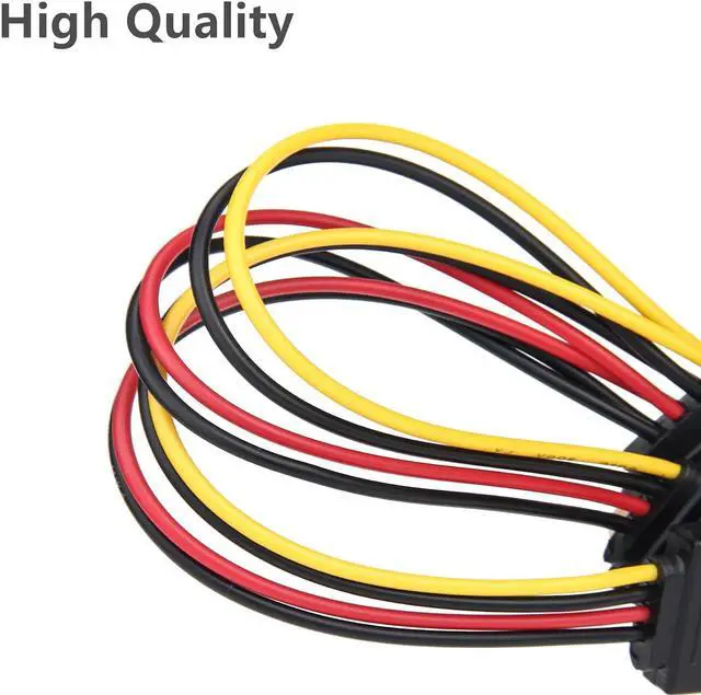 Alt view image 7 of 7 - SATA Power Splitter, 3 Pack 15 Pin SATA Male to Dual 15 Pin Female Power Y Splitter Cable Adapter Hard Drive, HDD, SSD, 9.8 Inches