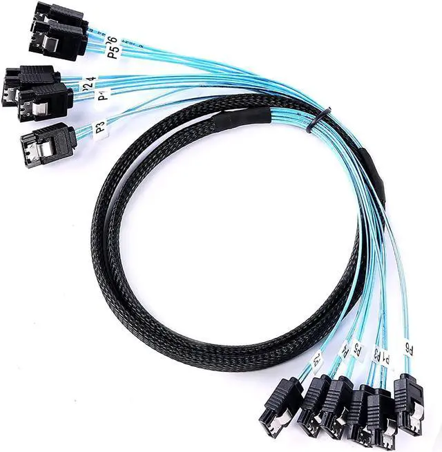 Main image of SATA-III Cable-1M 6Pcs/Set-6Gbps-SATA Cable Replacement for Bitcoin Computer-Server CD DVD Drives Raid HDD-SSD Data Cable (3.3FT)