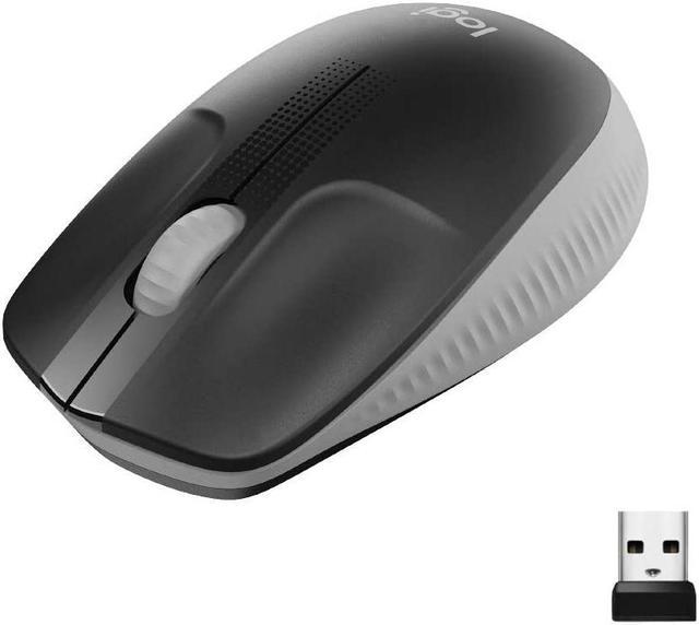  Logitech Wireless Mouse M190 - Full Size Ambidextrous Curve  Design, 18-Month Battery with Power Saving Mode, Precise Cursor Control &  Scrolling, Wide Scroll Wheel, Thumb Grips - Mid Grey : Electronics