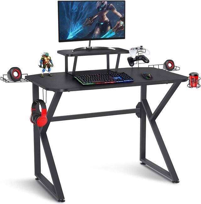 K shaped outlet gaming desk