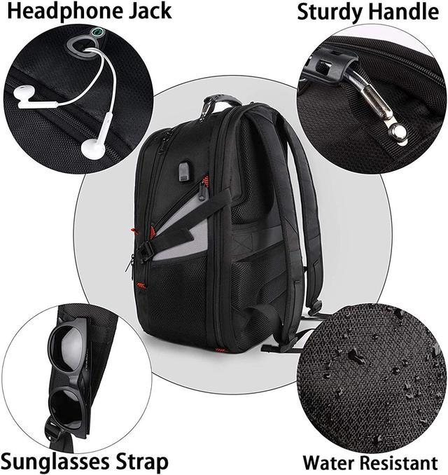  YOREPEK Travel Backpack, Extra Large 50L Laptop Backpacks for  Men Women, Water Resistant College Backpack Airline Approved Business Work  Bag with USB Charging Port Fits 17 Inch Computer, Black : Electronics