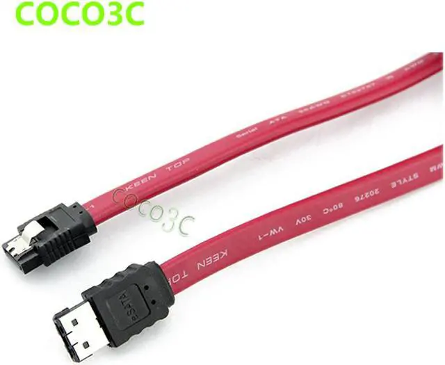 Alt view image 3 of 3 - 7p SATA to eSATA external shielded cable with metal clips eSATA to Serial ATA  hard disk data cable