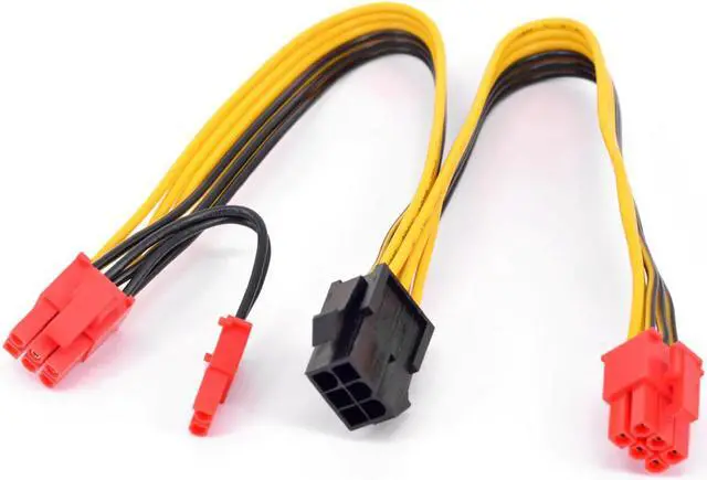 Main image of PCI express GPU 6pin to 6+2Pin 6 Pin Power supply Cable PCIe Graphics Video card 8Pin 6P Male to 6Pin Female Extension for BTC