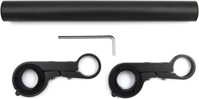 Alt view image 2 of 6 - Maxfoot 8 Inch Aluminum Alloy Bicycle Handlebar Holder Extender Double Clamp for Bike Handlebar Extension Headlight Light Lamp Phone Mount Holder Bracket Cycling Accessories
