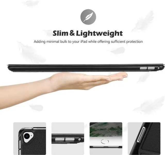 Alt view image 6 of 7 - ProCase Cover for iPad Pro 12.9 2017/2015 (Old Model, 2nd & 1st Gen), Slim Stand Protective Folio Case Smart Cover for iPad Pro 12.9 Inch 2nd Gen 2017 / iPad Pro 12.9 Inch 1st Gen 2015 -Black