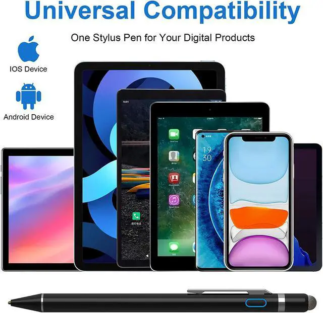 Alt view image 4 of 7 - Stylus Pens for Touch Screens Universal Fine Point Stylus for iPad iPhone iOS/Android Smart Phone and Other Tablets Active Stylus Stylist Pen Pencil for Precise Writing/Drawing
