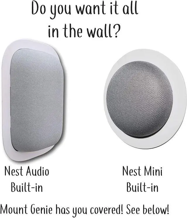 Alt view image 6 of 6 - Mount Genie Simple Built-in Google Nest Hub MAX Wall Mount: The Perfect Smart Home Command Center | Fully Exposed Speakers | Designed in The USA