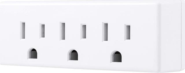 Main image of GE 3-Outlet Extender Wall Tap, Grounded Adapter Plug, Indoor Rated, 3-Prong, Perfect for Travel, UL Listed, White, 52203