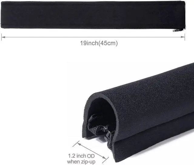 Alt view image 7 of 7 - JOTO 4 Pack Cable Management Sleeve 19-20 Inches -Black | Cord Organizer System with Zipper for TV Computer Office Home Entertainment, Flexible Wrap Cover Wire Hider System