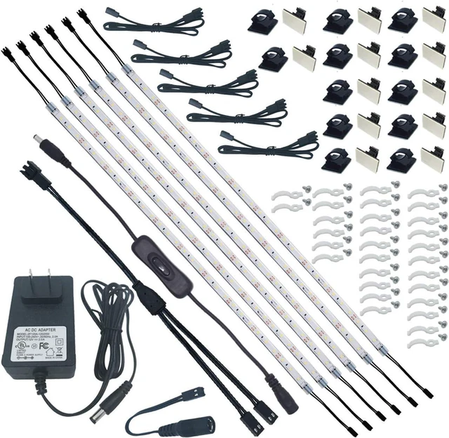 Main image of 6-Pack 20" Under Cabinet LED Strip Light, 24W 1800 Lumen, Warm White 2700K