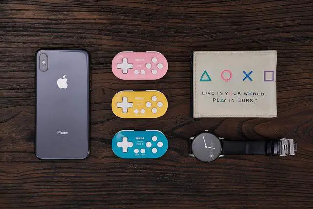 Alt view image 6 of 7 - Nargos 8Bitdo Zero 2 Bluetooth Key Chain Sized Mini Controller for Nintendo Switch, Windows, Android and macOS (Turquoise Edition)