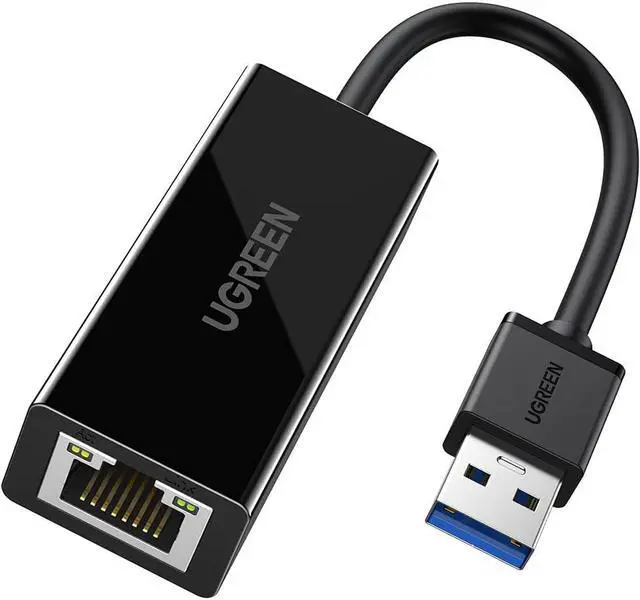 Main image of UGREEN USB Ethernet Adapter USB 3.0 to 10 100 1000 Gigabit Ethernet LAN Network Adapter Ethernet Compatible for Nintendo Switch MacBook Surface Pro Laptop PC Black