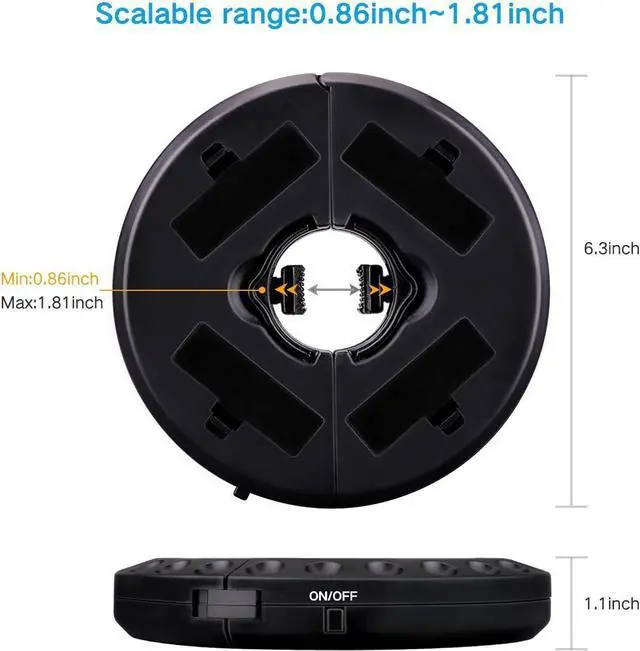 Alt view image 5 of 6 - Patio Umbrella Light 3 Brightness Modes Cordless 28 LED Lights-4 x AA Battery Operated Umbrella Pole Light for Patio Umbrellas Camping Tents or Indoor Use