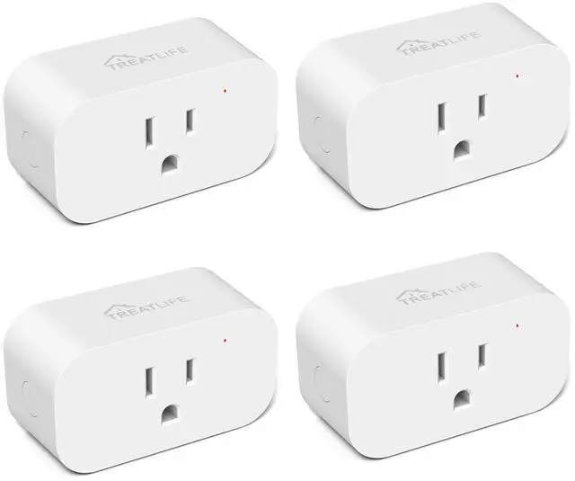 Main image of TREATLIFE 4 Pack Smart Plugs That Work with Alexa and Google Home, 7 Day Heavy Duty Programmable Timer, 1800W 15A WiFi Smart Outlet, Child Lock, Vacation Mode, Reliable WiFi Connection