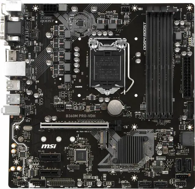Main image of MSI B360M PRO-VDH LGA1151 Intel B360 USB3.0 Micro-ATX Motherboard(B360M PRO-VDH)