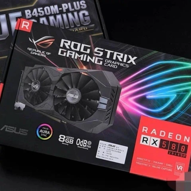 Alt view image 4 of 4 - ASUS ROG Strix Radeon RX 580 O8G OC Edition GDDR5 DP HDMI DVI VR Ready AMD Graphics Card (ROG-STRIX-RX580-O8G)