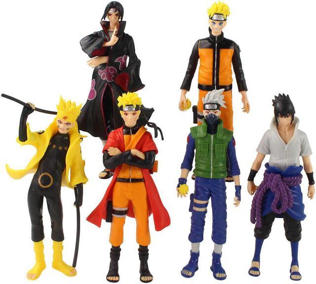 Naruto Shippuden Action Figure Toy Modelo, Kakashi, Sasuke