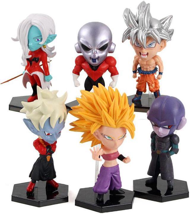 6pcs/Set 11-13cm Dragon Ball Z DBZ Anime Super Saiyan Son Goku Zamasu Jiren  Kawaii PVC Action Figure Model Toys Kids Gift() 