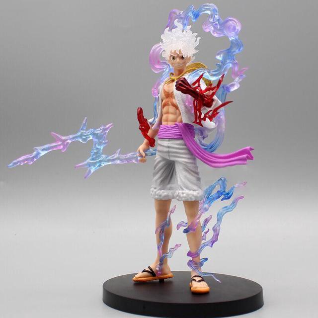 One Piece Luffy Gear 5 Anime Action Figure Sun God Nika Luffy