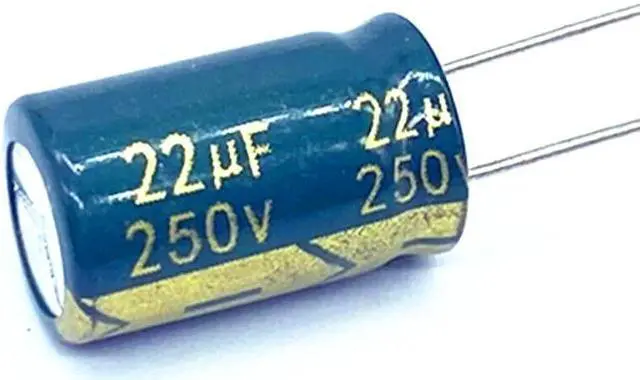 Main image of 6Pcs High frequency low impedance 250V 22Uf aluminum electrolytic capacitor size 10*17 22Uf