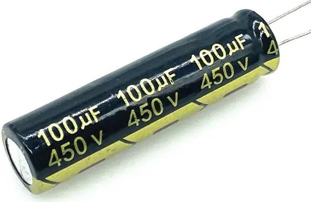 Main image of 10pcs 100UF 450v 100UF aluminum electrolytic capacitor size 13*50