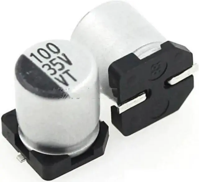 Main image of 20PCS SMD Aluminum Electrolytic Capacitor 35V100UF 6.3*7.7mm 100UF/35V