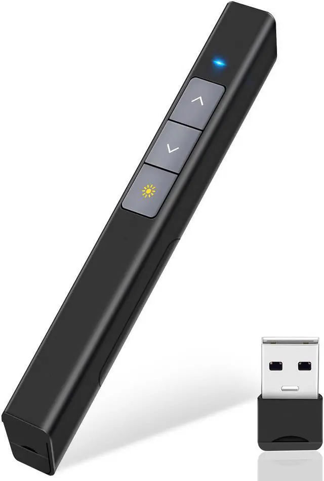 Main image of Presentation Clicker Red Laser Pointer 100FT Wireless Presenter Remote PowerPoint Clicker Presentation Remote, 2.4GHz Presentation Pointer for Mac, Laptop, Computer Cat Laser Toy