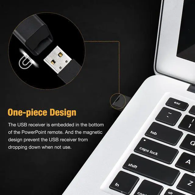 Alt view image 5 of 7 - Presentation Clicker Red Laser Pointer 100FT Wireless Presenter Remote PowerPoint Clicker Presentation Remote, 2.4GHz Presentation Pointer for Mac, Laptop, Computer Cat Laser Toy