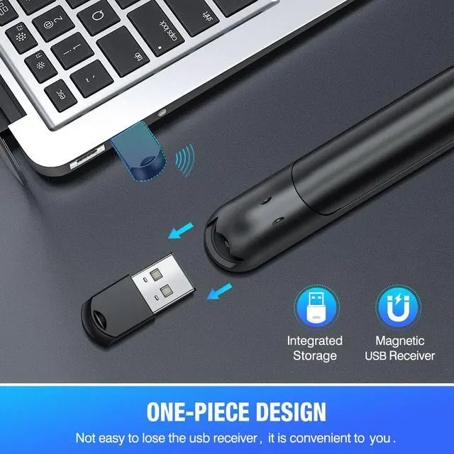 Alt view image 3 of 6 - ESYWEN Wireless presentation remote Laser Pointer , 2.4GHz Wireless Presenter Remote Presentation Clicker for PPT, PowerPoint Presentation Pointer Red Light Pointer
