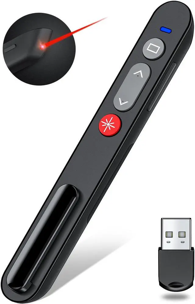 Main image of ESYWEN Wireless presentation remote Laser Pointer , 2.4GHz Wireless Presenter Remote Presentation Clicker for PPT, PowerPoint Presentation Pointer Red Light Pointer