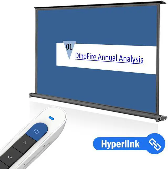 Alt view image 5 of 7 - Red Light Wireless Presenter, Powered by AAA (Not Included) Hyperlink Volume Control Presentation Clicker, RF 2.4GHz PowerPoint Clicker Presentation Remote Control Slide Clicker
