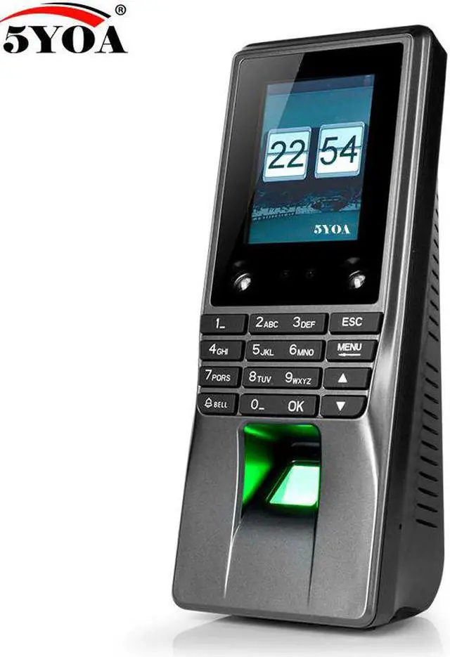 Alt view image 2 of 5 - 5YBM10A Biometric Facial Face Fingerprint Access Control Time Attendance Machine Electric Intercom Code System Door Lock