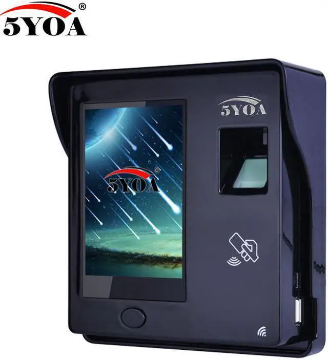 Alt view image 2 of 5 - Fingerprint Access Control RFID Door Lock Garage Gate Opener System Machine Device 4" Totally touch screen