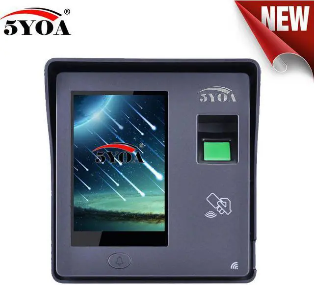Main image of Fingerprint Access Control RFID Door Lock Garage Gate Opener System Machine Device 4" Totally touch screen