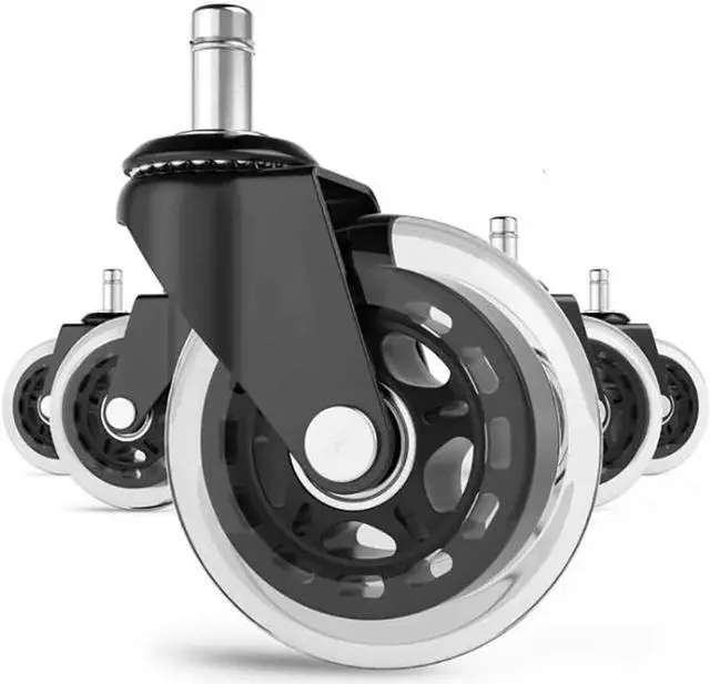 Alt view image 2 of 4 - 5PCS/Lot 2.5 Inch Office Chair Casters Wheels Replacement for Hardwood Floor, 40KG Load, Traditional PU Casters Wheels