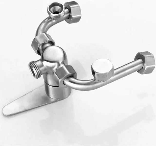 Alt view image 4 of 5 - 304 Stainless Steel Brushed Electric Water Heater Mixing Valve Hot and Cold Bathtub Faucet