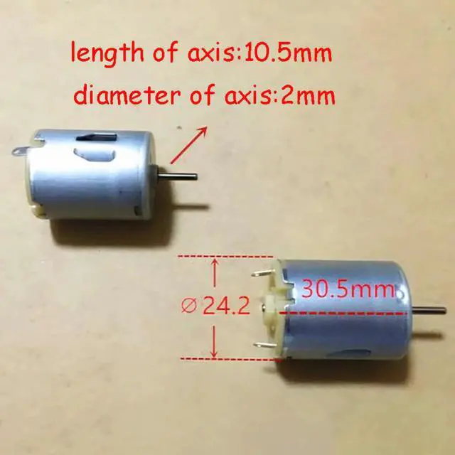 Alt view image 2 of 4 - DC1.5-3v 4600-9200rpm 0.12-0.16A 280 Micro Motor Large Torque High Speed Round Motor for DIY Small Fan,Tank and Ship Model Toys
