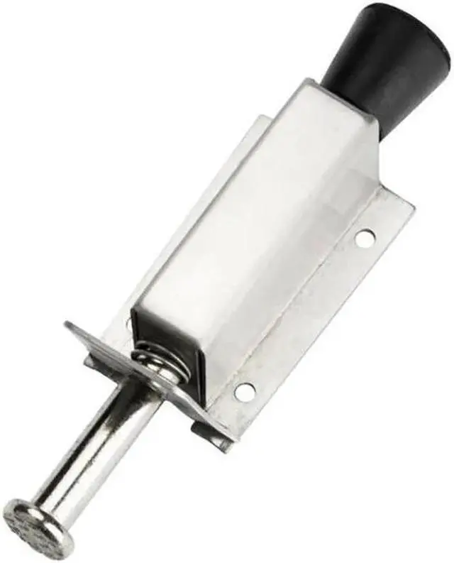 Alt view image 4 of 6 - Kickdown Door Stopper Stainless Steel Spring Loaded Foot Pedal Door Stops Holder Heavy Duty Door Locks Holder 140mm Length