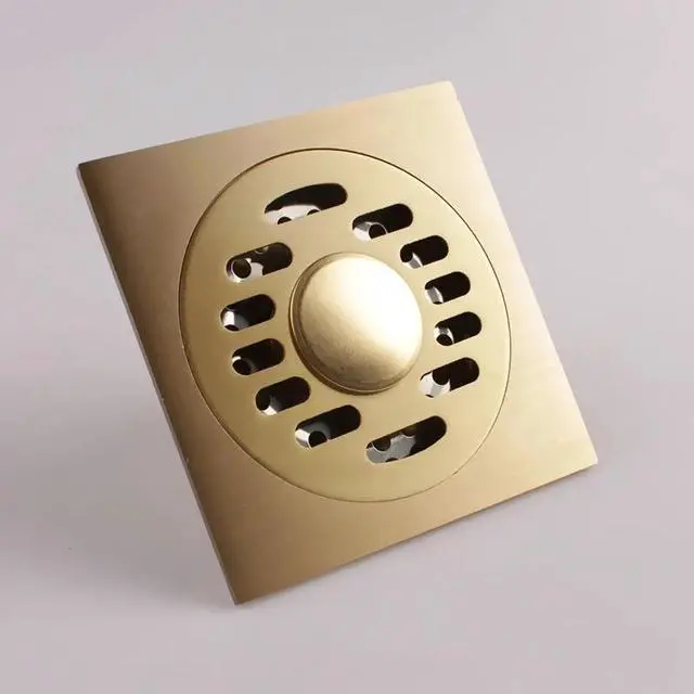 Alt view image 2 of 6 - DONYUMMYJO 1pc 4 Inch Copper Deodorant Square Floor Drain Bathroom Washing Machine Floor Drain