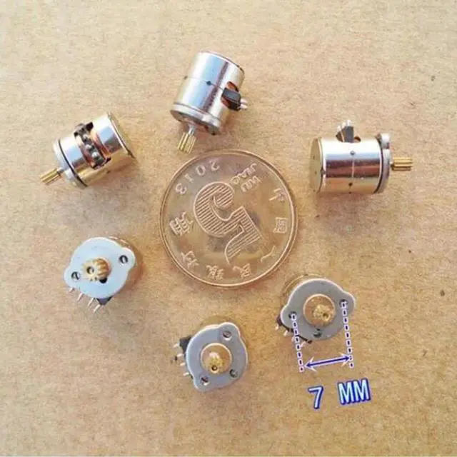 Alt view image 3 of 6 - 1 Pc Dc 2 Phase 4 Wire Dia 8mm Dc Stepper Motor Micro Stepping Motor for Digital Products Camera Size 8*9.5mm