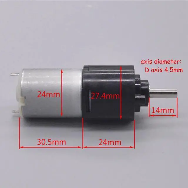 Alt view image 6 of 6 - 4.5mm D-axis 280 planetary geared motor DC 6V-12V 0.11A-0.2A 60-120rpm micro decelerate machine for model DIY